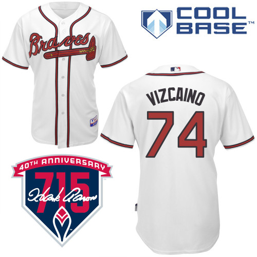 Arodys Vizcaino #74 MLB Jersey-Atlanta Braves Men's Authentic Home White Cool Base Baseball Jersey